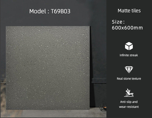 Hiện đại Non-Slip gốm mềm sàn gạch terrazzo mô hình với đá cẩm thạch màu Xám và trắng 600x600 giải phóng mặt bằng Giá bán - Product Image 6