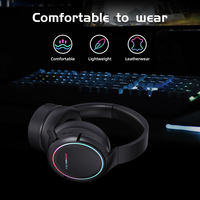 Casque de jeu sans fil 2.4G, écouteurs de Gamer, lumière rvb, casque de jeu avec Microphone pour ordinateur PC