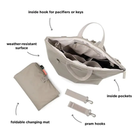 Vente en gros logo personnalisé grand sac à couches pliable pour bébé voyage pour maman sac à couches imperméable de luxe sac à dos avec station à langer