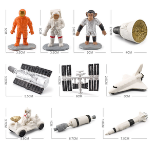 Anahtarlık oyuncak modeli mini spaceman modeli heykelcik yaratıcı ev astronot Chimp uydu roket teleskop kapsül ay rover - Product Image 5