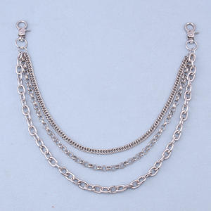 Cadena de cintura de acero inoxidable de varias capas, accesorio de mezclilla estilo hip hop punk para jóvenes - Product Image 3