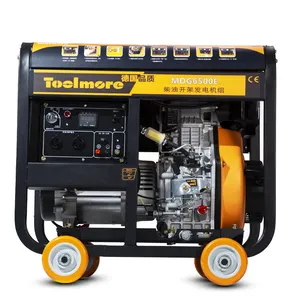 Generator diesel tipe terbuka, generator mesin diesel 6 kva dengan starter listrik untuk pekerjaan konstruksi