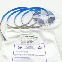 Bande LED SMD 2835 double CCT, 12V CC, 120 LED par mètre, IP20 non étanche pour décoration intérieure de plafond et de placard