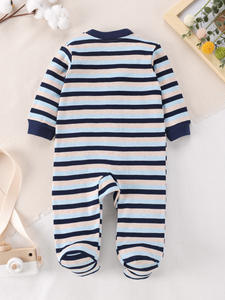Gran oferta de peleles de algodón 100% para bebés, <span class=keywords><strong>pijamas</strong></span> con pies de diseño de manga larga para niños pequeños, ropa para recién nacidos, traje ODM para bebés - Product Image 2