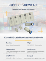 Mini étiquette UHF RFID étiquette médicale autocollant adhésif Fudan puce passive inscriptible 128 Bits EPC pour la gestion hospitalière
