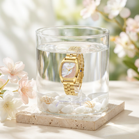 Montre de luxe pour femme Scottie 9194d, forme tonneau rectangulaire, incrustation nacre, acier inoxydable, cadeau idéal