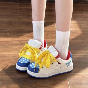 Original Niche Round Toe Color <b>Block</b> Board Shoes 2026 Spring Cute Versatile Student Ins Trendy Women Bread Shoes - Product Image 2