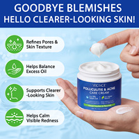 Crème YECUCE Rénovatrice Cutanée aux Extraits Végétaux pour Cuir Chevelu, Visage et Corps, Anti-Rougeurs et Imperfections, avec Acide Salicylique pour la Folliculite et l'Acné