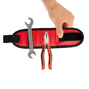 Portable bracelet magnétique, nouveau sac à outils Portable pour vis écrou boulon Kit de réparation de foret à vis, bracelet magnétique 18 pièces