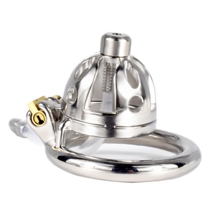 Dispositivo de Castidad Masculino Metálico Pequeño 2022 con Catéter Uretral, Candado para Pene, Jaula para Pene para Hombres Adultos - Product Image 5