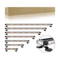 Barra de Luces LED Estroboscópicas de Emergencia COB de 50 Pulgadas, Doble Cara, Ámbar/Blanco, para Techo de Camioneta/SUV/Camión de Remolque/Pickup
