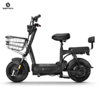 Moped électrique SIGOTECH au prix d'usine, bonnes performances, avec pédales, batterie 48V 12AH, vélo électrique de ville 350W pour adultes