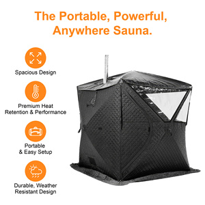 Carpa de Sauna Vanace 420D para 4 Personas, Carpa Portátil Resistente para Exteriores con Estufa de Leña para Acampar - Product Image 5