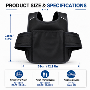 Harnais de sécurité moto pour enfant avec bandes réfléchissantes, sac de transport et gilet de sécurité pour tout-petit - Product Image 3