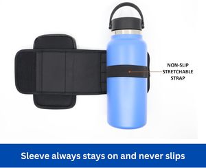 Porta Borraccia Magnetico Premium in Neoprene con Tasca Trasparente <span class=keywords><strong>per</strong></span> Telefono Touchscreen e Cinturino Regolabile in Velcro <span class=keywords><strong>per</strong></span> Palestra e Fitness - Product Image 3