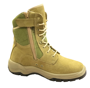 รองเท้าบูทลายพรางป่าแอฟริกัน TSB0205 GN รุ่นปรับแต่งพิเศษ ทำจากหนังวัว - Product Image 1