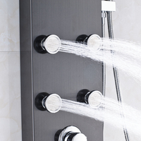 Système de douche à effet pluie pour hôtel de luxe Colonne de douche en acier inoxydable Panneau de douche à affichage numérique pour salle de bain