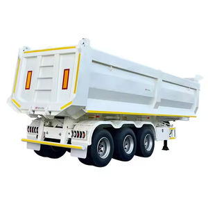 Camion benne 6x4 de haute qualité avec benne, remorque basculante à 3 essieux, caisse de chargement en U, capacité de 50 tonnes - Product Image 1