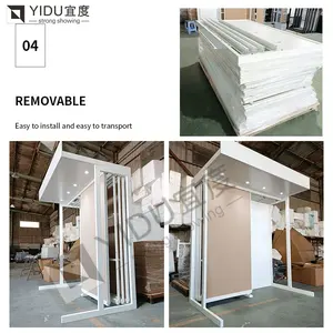 מתלה אריח פורצלן להתאמה אישית עם מדפים תצוגה יוקרתית ומברקים מודולריים - Product Image 3