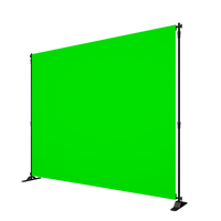 Exposition publicité tension tissu aluminium présentoir tuyau drapé taie d'oreiller toile de fond écran vert étape répéter support