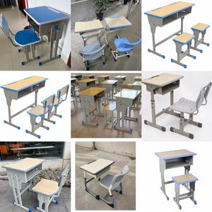 Mesa y silla de doble Plaza para aula conectada de metal y madera al por mayor, escritorio y Banco para estudiantes escolares - Product Image 6