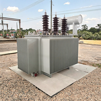Transformateur triphasé immergé dans l'huile sur socle personnalisé 2500 kVA, transformateur électrique industriel 33 kV abaisseur 50/60 Hz
