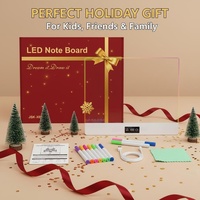 Tableau de Dessin LED Transparent Créatif en Acrylique Effaçable, Portable et Lumineux pour Chambre à Coucher – Prix Usine