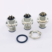 Ip68 industriel M5 M8 M9 M12 M16 M23 étanche mâle femelle prise 3 4 5 6 8 12 broches câble fil circulaire étanche M12 connecteur