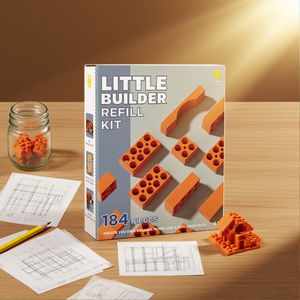 小建筑商184PCS笔芯套件-6岁以上儿童DIY建筑师风格建筑砖 - Product Image 2