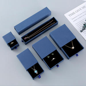 Caja de Regalo de Joyería de Papel Ecológica Cuadrada con Logotipo Personalizado, con Cajón, para Anillos, Pendientes, Pulseras, Colgantes y Collares - Product Image 4