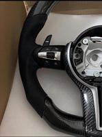 Volant de voiture en fibre de carbone pour E90 M3/M6 Série 5 X6 avec palettes étendues, chauffage, vibration, installation non destructive
