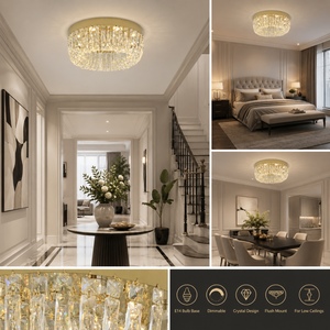 Lustres modernes LED de luxe, longs lustres LED pour la décoration de la maison, luminaires suspendus en cristal K9 - Product Image 2