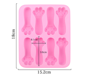 8 Cat Claw Silicone Ice Cube Khuôn Bé Nướng Chảo Và Bánh Sô Cô La Kẹo Set Cho Bánh Công Cụ Và Cookie Nướng - Product Image 3