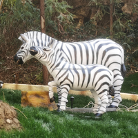 Robot électrique réaliste grandeur nature animatronique zèbre taille réelle modèle animal de simulation pour parc à thème décoration extérieure