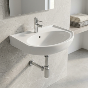 Corner Ceramic Wall Hung Wash Basin Space Saving Bathroom Sink for Hotel Commercial Project Wholesale Supply - Product Image 4