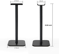 Support de casque de bureau en aluminium noir de haute qualité Yinyu MSA211 pour une organisation efficace du bureau et des jeux