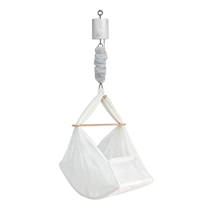 Berceau à bascule électrique pour bébé avec <span class=keywords><strong>support</strong></span>, berceau en maille respirante, réglage de la vitesse et minuterie, alimentation USB, balançoire intérieure/extérieure - Product Image 6