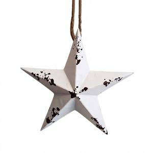 Metal <b>Hanging</b> <b>Star</b> Christmas Decoration Ornaments for X-MAS Tree Luxury Metal Iron Decorative <b>Star</b> for Festival Patina Finished - Product Image 1