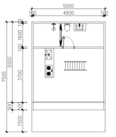 Modèle standard de maison préfabriquée modulaire à deux étages avec balcon pour usage hôtelier, design moderne, glamping, resort et villa.