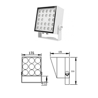 Proyector LED Cuadrado IP65 para Exteriores, Foco Arquitectónico de Aluminio Fundido, Iluminación de Fachadas y Paisajes