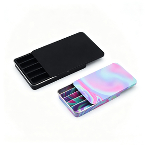 Boîte en métal hermétique de haute qualité pour tabac, étui en métal avec couvercle coulissant, noir et coloré, pour fumer - Product Image 1