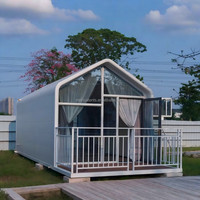 Casa Prefabricada Personalizable de Estructura de Acero Ligero Impermeable, Bungalow de Madera, Mini Casa Prefabricada para Uso en Villas, Hoteles y Oficinas