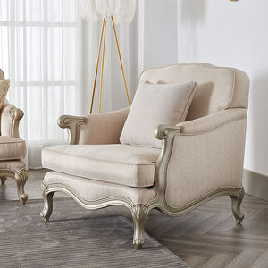 Eropa Sofa melengkung Set furnitur kain bulat putih Sofa ruang tamu Boucle apartemen Sofa Semi melingkar - Product Image 3