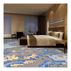 Tapis imprimé en polyester fabriqué à la machine à la vente directe d'usine pour tapis mur à mur de couloir d'hôtel en stock - Product Image 4