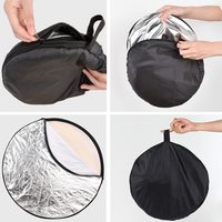Reflector de luz plegable para fotografía 5 en 1 con bolsa para estudio fotográfico iluminación interior y exterior