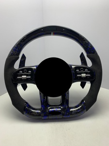 Volant sport personnalisable en cuir et fibre de carbone à 3/4 branches avec boutons multifonctions LED pour <span class=keywords><strong>Mercedes</strong></span> - Product Image 1