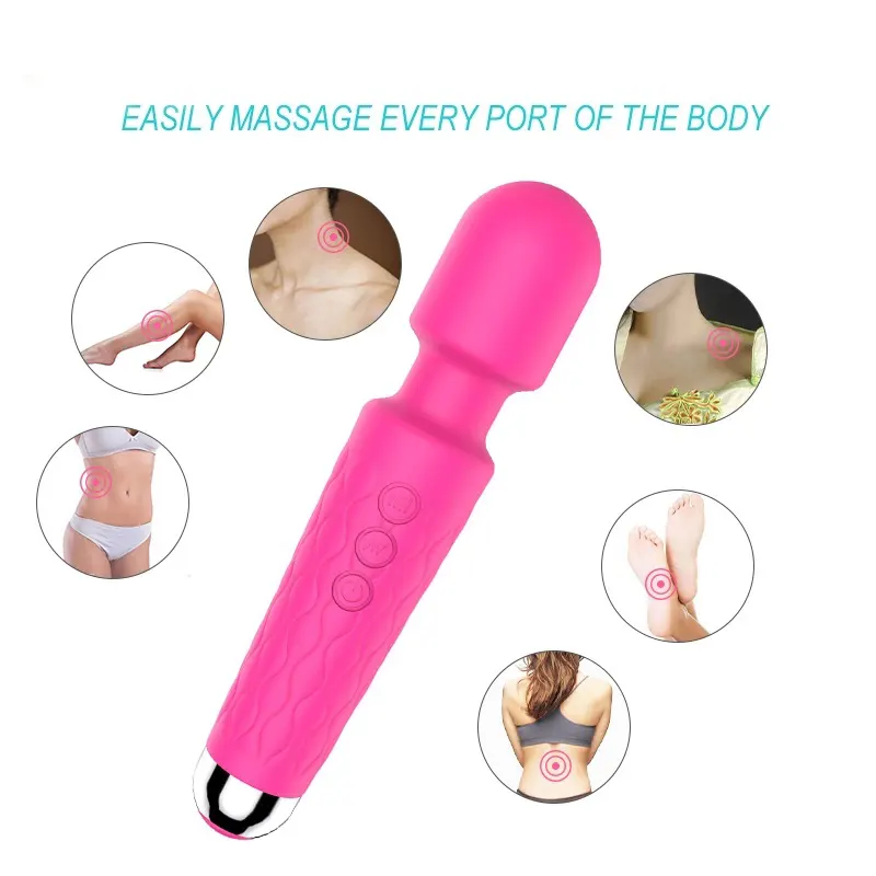 Mini baguette de massage bluetooth pour fille, vibrateur sans fil, puissance hitachi, 24 pièces