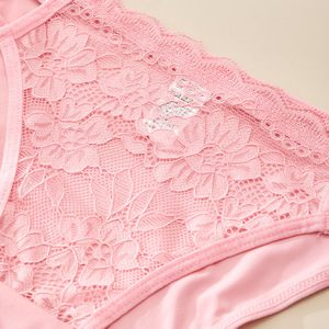 Perizoma Sexy in Pizzo Europeo e Americano da <span class=keywords><strong>Donna</strong></span>, Puro e Seducente, con Fiori Intagliati, Vita Media, Strass e Fodera in Cotone Traspirante - Product Image 5