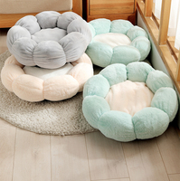 Lit pour animaux de compagnie en peluche douce et chaude avec logo personnalisé et motif floral, fournisseur de produits pour animaux de compagnie pour chats et chiens