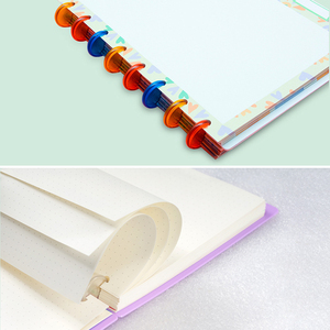 Ringnote B6แผ่นดิสก์ผูกกับหลุมที่เจาะไว้ล่วงหน้า60แผ่นสมุดบันทึกสมุดบันทึกสำหรับนักเรียนสมุดบันทึกสำหรับเติมกระดาษ - Product Image 5